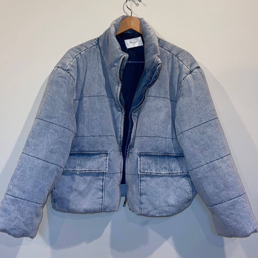 KanCan jean puffer jacket